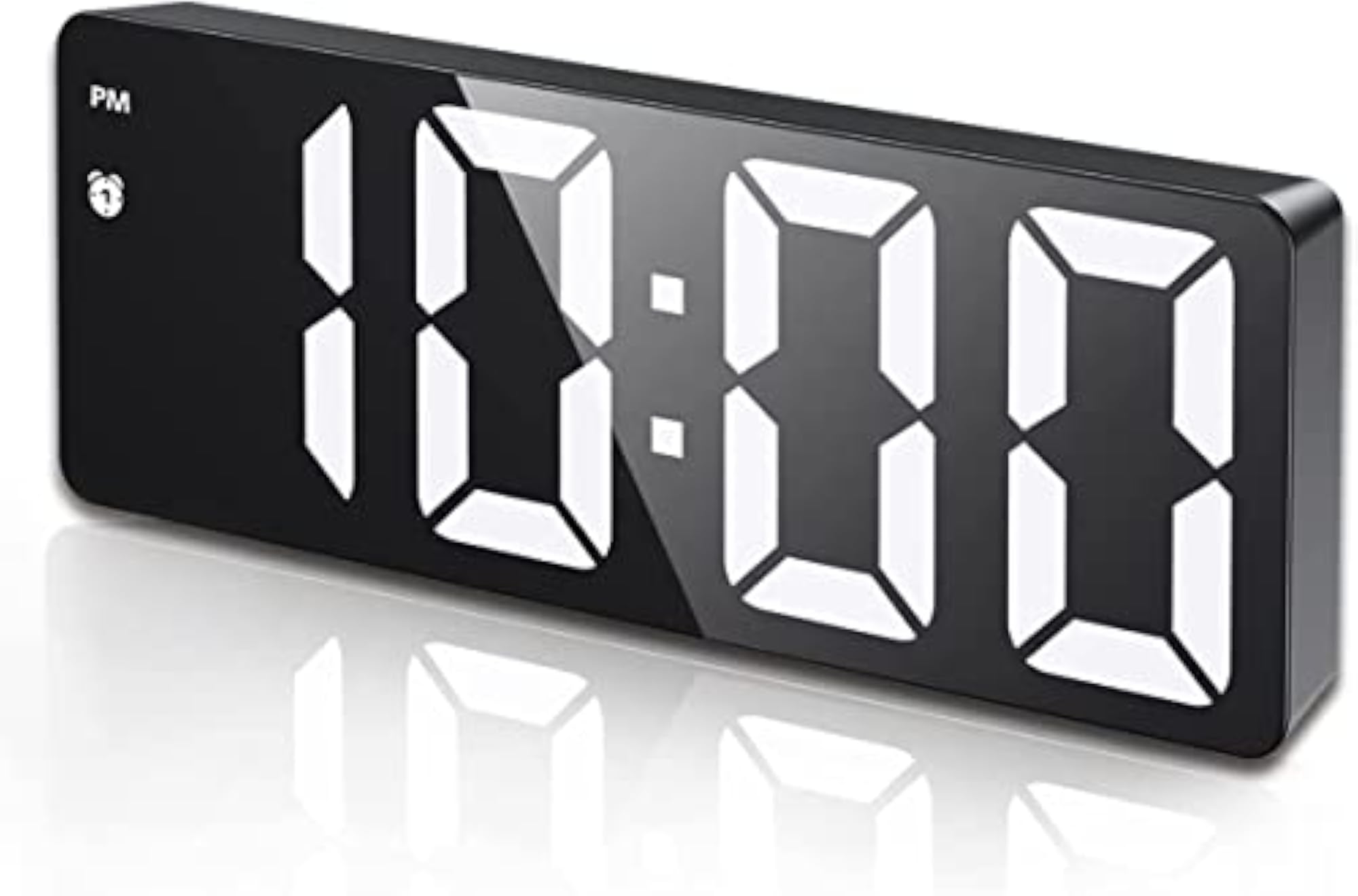 Digital Alarm Clock with Temperature Display, Voice Control